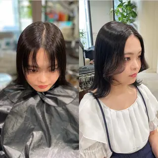 セミロング ヘアアレンジ 🦋美髪／エクステ 🦋アベイクミのヘアスタイル