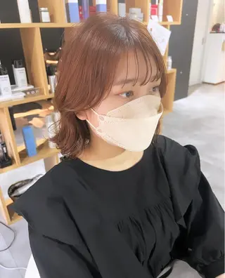 ミディアム カラー ヘアアレンジ シェアハピ ヤマモトのヘアスタイル