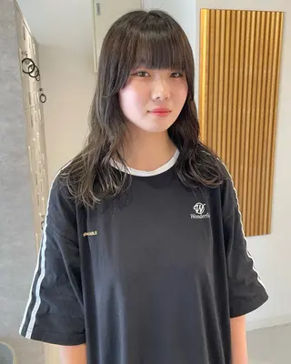 セミロング デザインパーマ/ 艶カラー/ボブのヘアスタイル