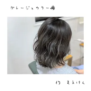 ミディアム カラー 前田 健太のヘアスタイル