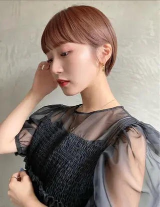 ショート belle   表参道　terrace所属・抜きっぱなしブロンド /ハイトーン/カナタのヘアスタイル