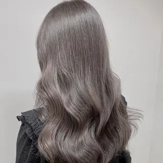 ロング グレージュ 透明感 ブリーチなし田島晃汰のヘアスタイル