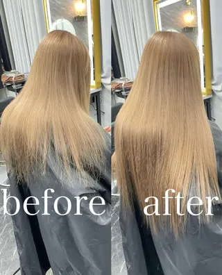 ロング カラー エクステ🩵ブリーチ 韓国ヘア🩵KAEのヘアスタイル