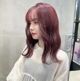 セミロング カラー ナツミ/透明感カラー /酸性ストレートのヘアスタイル