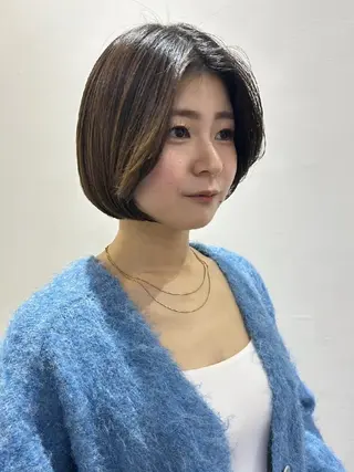 ショート 🐝 朝ラク・扱いや すいボブ／専門🐝のヘアスタイル