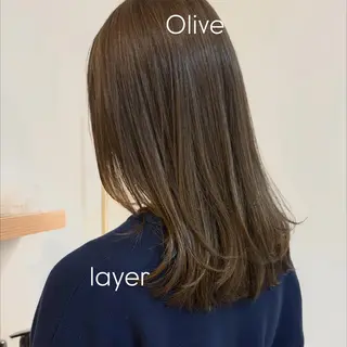 ミディアム 似合わせ/透明感 /レイヤー/りほ🤍のヘアスタイル