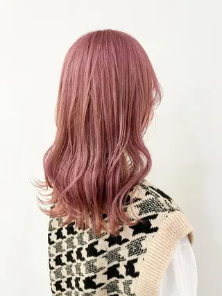 ミディアム カラー 美髪改善×シールエク ステ/ヨシモトカンジのヘアスタイル