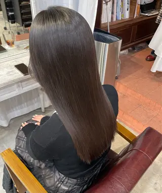 ロング レイヤーカット/ 縮毛矯正/ミサキ💐のヘアスタイル