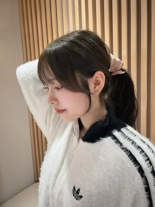 ミディアム カラー レイヤー/韓国 ハイトーン興津史弥のヘアスタイル