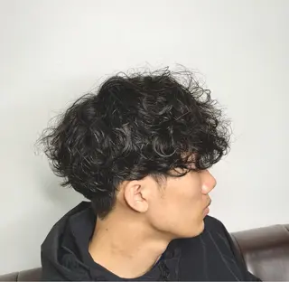 ショート パーマ メンズ 永井 皓大のヘアスタイル