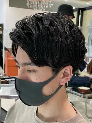 ショート パーマ メンズ 井上 武輝のヘアスタイル