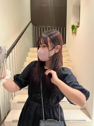 ロング カラー 合庭 柚のヘアスタイル