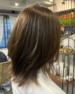 ミディアム カラー 🔆髪質改善 透明感 カラー🔆佐々木貴仁のヘアスタイル