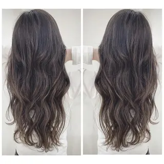 ロング カラー 京都大人女性ショート 徒歩1分/秋山のヘアスタイル