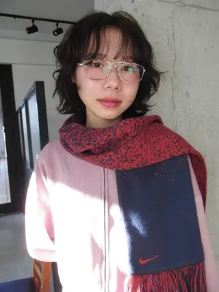 ミディアム YUUKI/ボブ パーマ.レイヤーのヘアスタイル