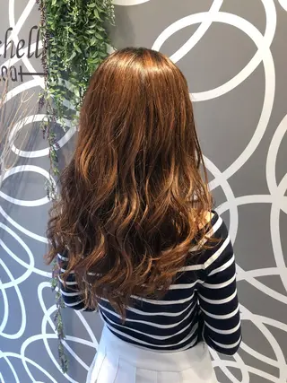 セミロング カラー mince rouge 博多マルイ店所属・牛田 玲菜のヘアスタイル