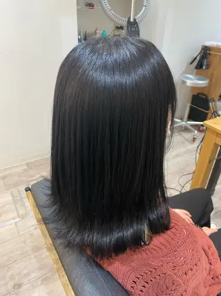 セミロング カラー h Blanche 丸山 稚葉のヘアスタイル