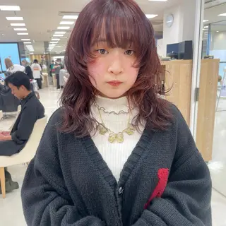 セミロング カラー パーマ 🍒KIKUCHI KANAE🍒のヘアスタイル