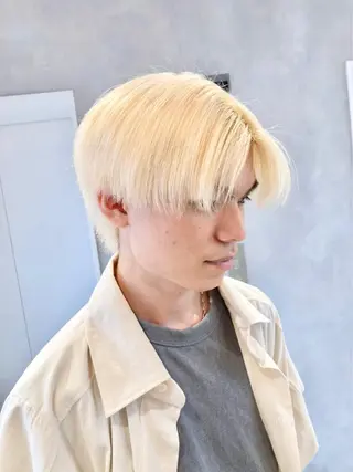 ショート カラー メンズ ブロンド×ハイトーン /遠藤将太のヘアスタイル