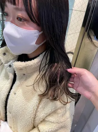 セミロング カラー メンズ/艶髪/カラー サクラ🌸のヘアスタイル