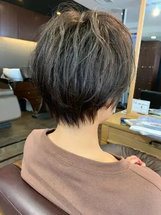 ショート 縮毛矯正/ショート/ レイヤー/畑中正敏のヘアスタイル