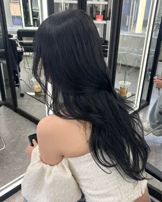 ロング カラー LANDS所属・nanaka 🤍韓国ワンホンヘアのヘアスタイル