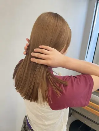 セミロング カラー 🫧透明感カラー/ ボブ/小笠原汐海🪽のヘアスタイル