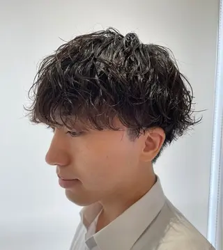 パーマ メンズ メンズ毛流れ 縮毛特化/土屋丈のヘアスタイル