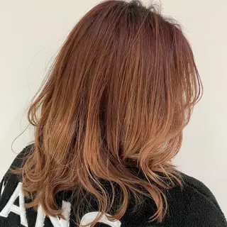 セミロング カラー 髪質改善カラー💎 オオネヨシナリのヘアスタイル