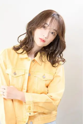 ミディアム パーマ 髪質改善/レイヤー/ ボブ／銀座/平松✂️のヘアスタイル