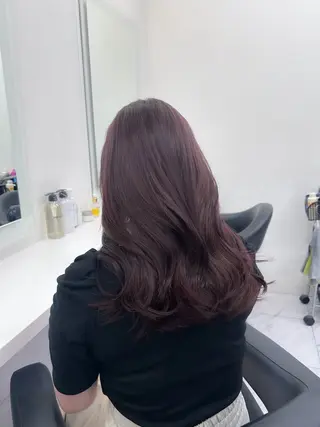 ロング カラー パーマ ヘアアレンジ メンズ キッズ ブリーチなしカラー/ ブラウン/レイヤーのヘアスタイル