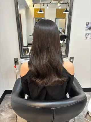 セミロング 🌙透明感カラー／ 丁寧施術｜松本のヘアスタイル