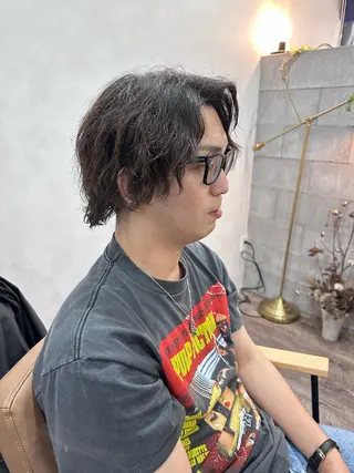 ショート パーマ メンズ t.hair垂門真吾 曲がる縮毛矯正/ボブのヘアスタイル