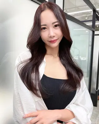 ロング 韓国レイヤーカット 髪質改善▫️水野有真のヘアスタイル