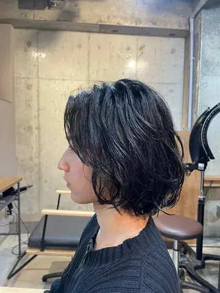 ミディアム パーマ 廣田 勇海のヘアスタイル