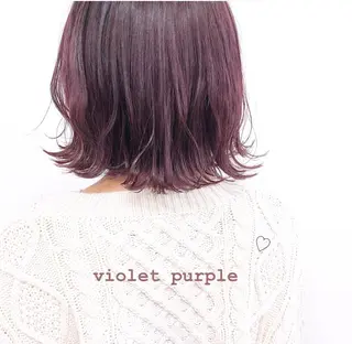 ミディアム カラー misaki🎀 まろみ透け感カラーのヘアスタイル