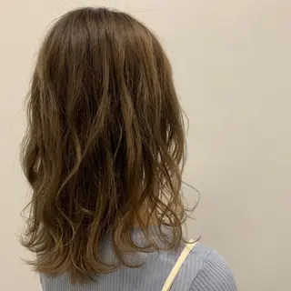 セミロング カラー パーマ stylist/ボブ ことの/韓国レイヤーのヘアスタイル