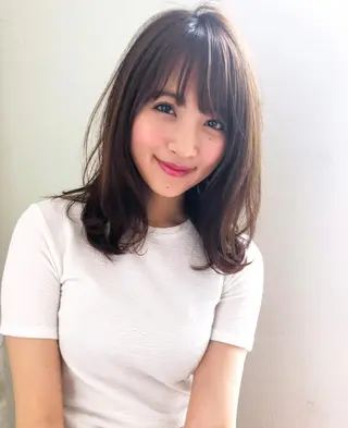 ミディアム カラー パーマ VLOW nex the salon所属・韓国風/髪質改善/ ナガヤアキラのヘアスタイル