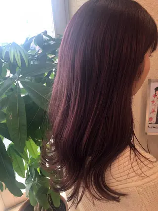 ロング カラー 似合わせ.ﾍｱｾｯﾄ 得意🌹井上美沙のヘアスタイル