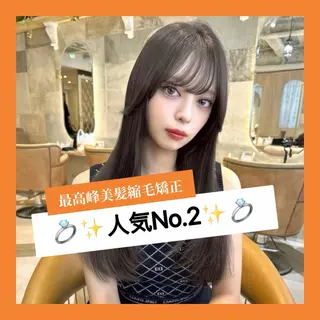 ロング ❤️ブリーチなし💚 ダブルカラー平野実花のヘアスタイル