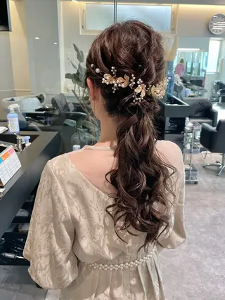 ロング ヘアアレンジ ダブルカラー🦖 /髪質改善⚡️しおりのヘアスタイル