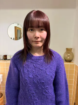 ミディアム カラー sakura🌸 レイヤー/韓国ヘアのヘアスタイル