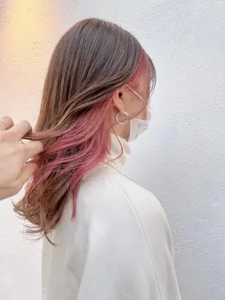 セミロング カラー SALOWIN神戸三宮店所属・【美髪を叶える】中谷 彰宏（アキ)のヘアスタイル