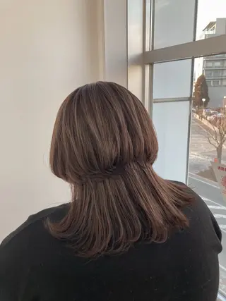 セミロング Prism co所属・入澤 由亜のヘアスタイル