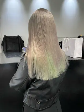 ロング カラー ヘアアレンジ 艶ハイトーン/ヘア アレンジAYAKAのヘアスタイル