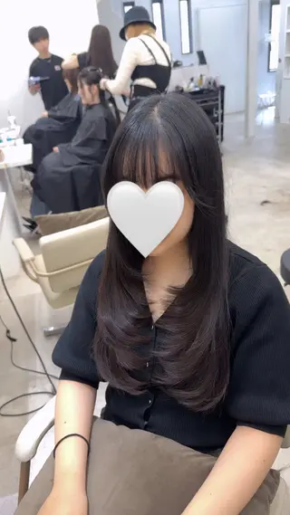 ロング 韓国風cut/ 縮毛矯正/正岡幹康のヘアスタイル