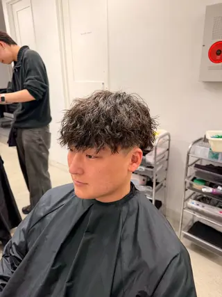 パーマ メンズ メンズ/シャドウ/ 波巻き/kyogoのヘアスタイル