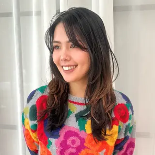 ロング カラー ボブレイヤー/ ブリーチ/miyuuのヘアスタイル