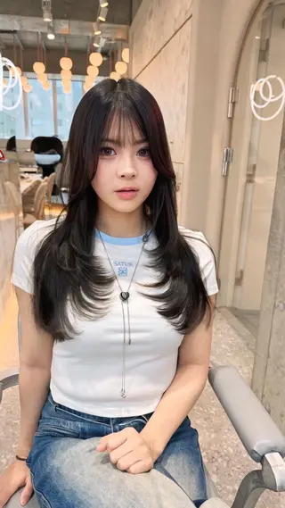 ロング Hello by Sea所属・髪質改善/縮毛矯正 /レイヤー/宮崎直弥のヘアスタイル