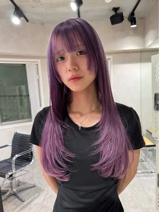 ロング カラー ダブルカラー ブリーチ/kaitoのヘアスタイル